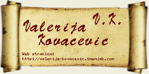 Valerija Kovačević vizit kartica